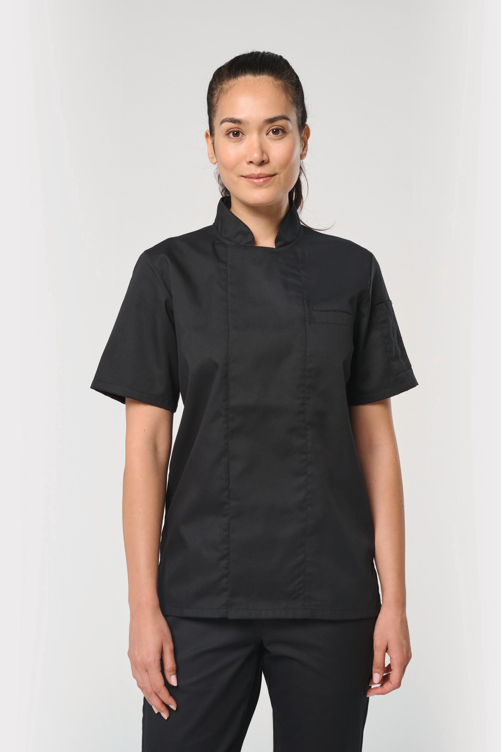Veste de cuisine écoresponsable et respirante manches courtes unisexe (vue 3)