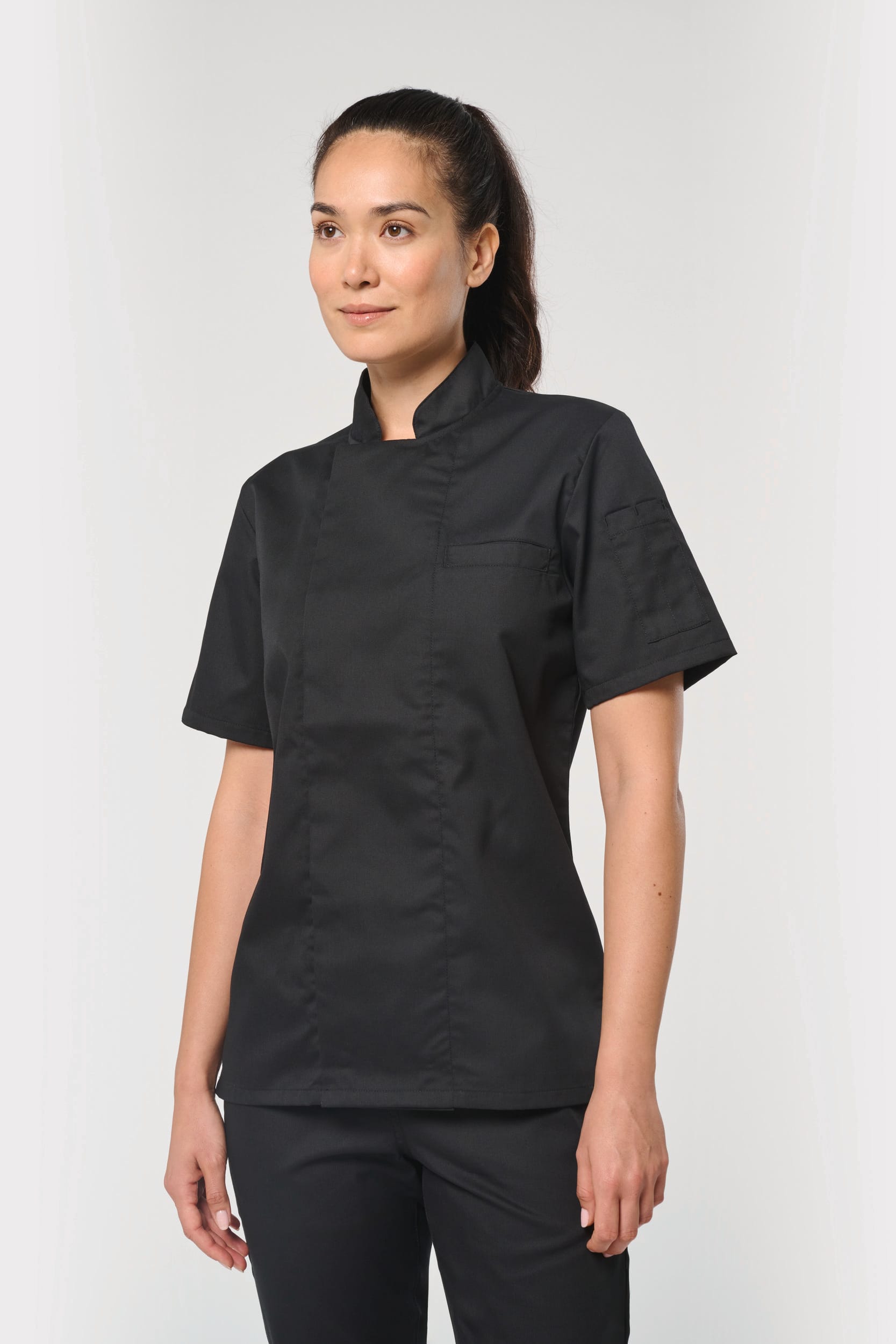 Veste de cuisine écoresponsable et respirante manches courtes unisexe (vue 4)